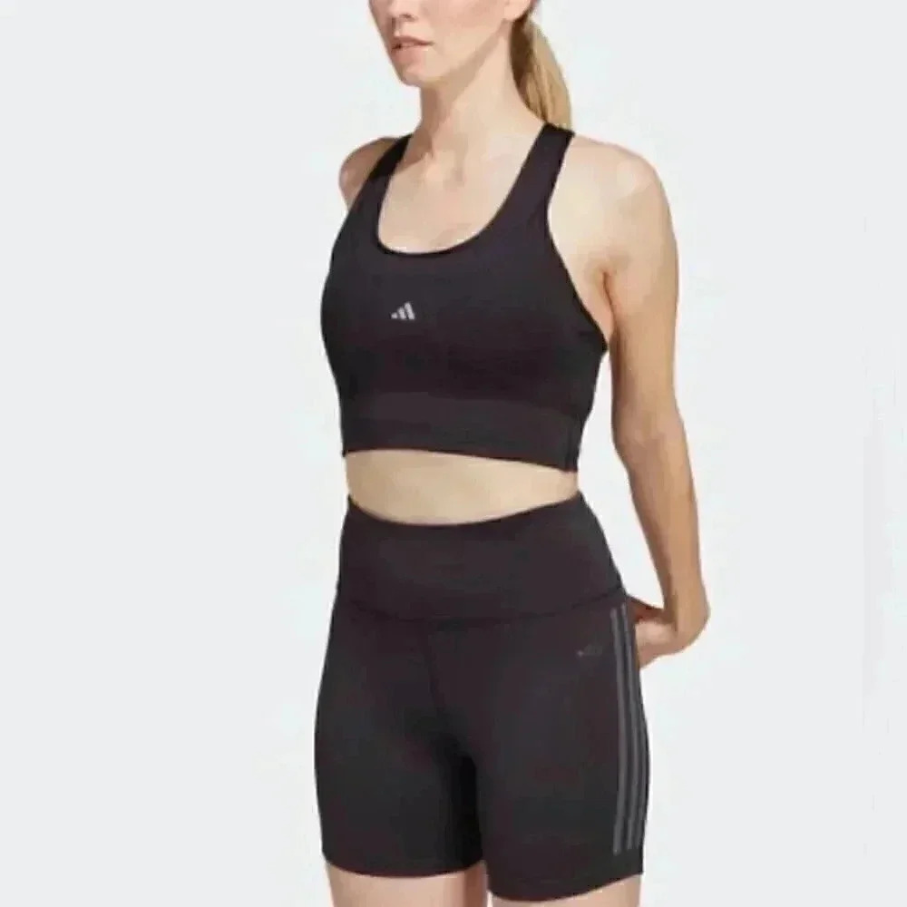 NWT Adidas medium support running pocket performance bra M